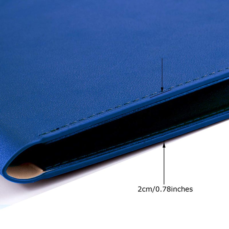 Enyuwlcm PU Leather A4 File Folder Document Holder Waterproof Portfolio Envelope Folder Case with Invisible Magnetic Closure Blue - Image 4